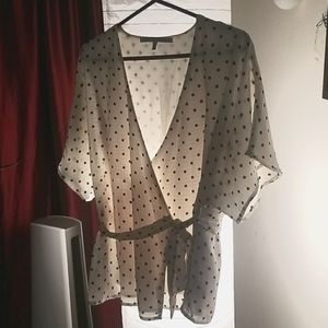 Blouse with polka dots